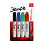 Sharpie Large Chisel Tip Permanent Markers- Pack of 4, Assorted
