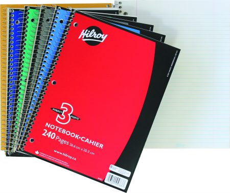 Hilroy 3 Subject Notebook, 240 Pages