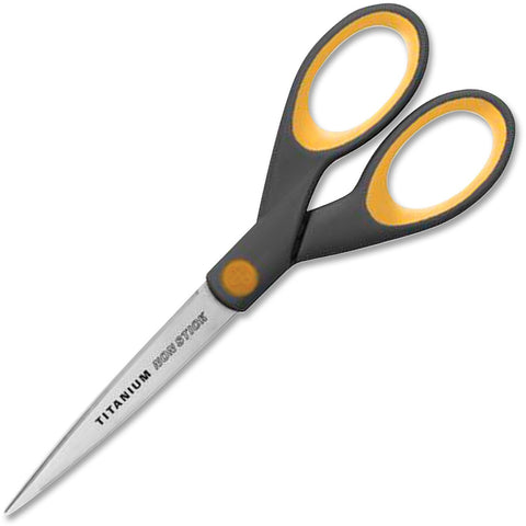 7" (177.80 mm) Overall Length - Straight-left/right - Titanium - Pointed Tip - Yellow - 1 / Each