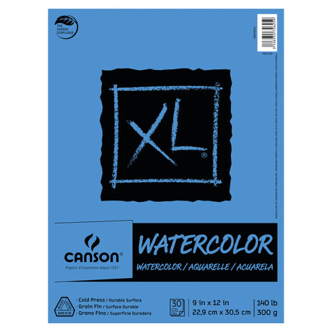 Canson XL Watercolour Pad, 9" x 12"