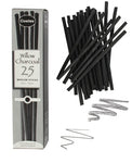 Coates Willow Charcoal Medium Sticks, 4mm, 25/Sticks