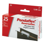 Pendaflex Reversaflex Moulded Tabs, 2", Transparent