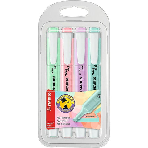 Stabilo Swing Cool Pastel Highlighters- 4 Pack