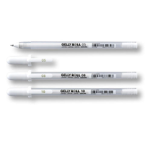 Gelly Roll Pen Classic White, Assorted Sizes